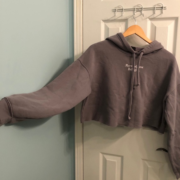 gray cropped sweater - Picture 2 of 5